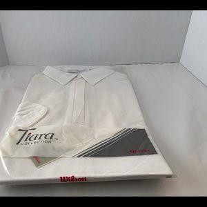 Wilson short sleeve White large golf shirt